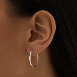 Серебряные серьги конго MIESTILO