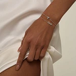 Серебряный браслет с буквой Y MIESTILO