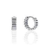 Рельефные серьги-конго из серебра MIESTILO