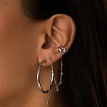 Серьги-кольца из серебра