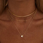 Жесткое колье-чокер из серебра в покрытии желтое золото