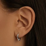 Серебряные серьги-конго с декоративным шариком MIESTILO 