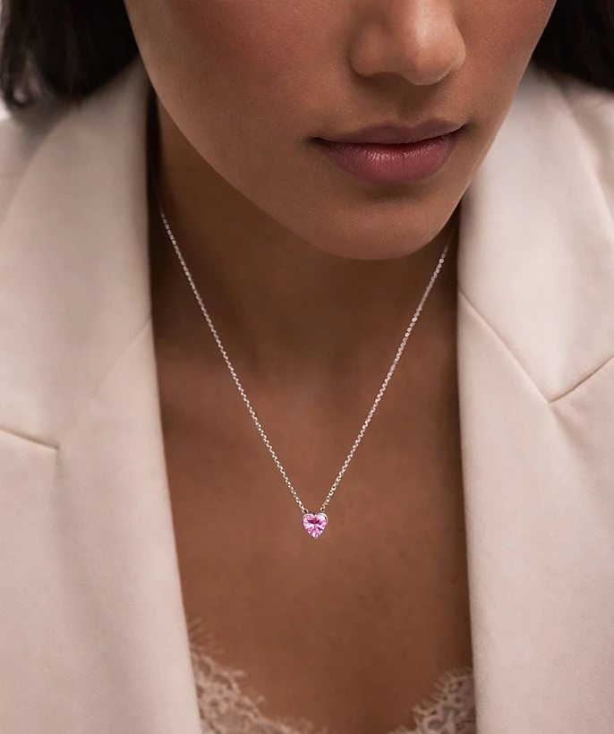 Серебряное колье SWEETHEART с сердцем