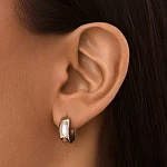 Серьги кольца серебро 925 серебряные круглые конго MIESTILO