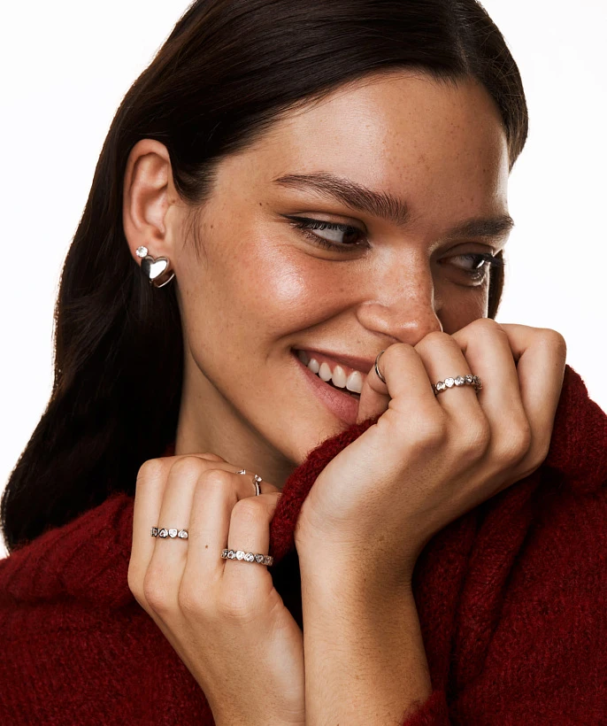 Кольцо Angel из серебра с фианитами огранки сердца