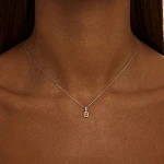 Серебряное колье с цитрином