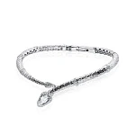 Серебряное жесткое колье EPIONA с горным хрусталем