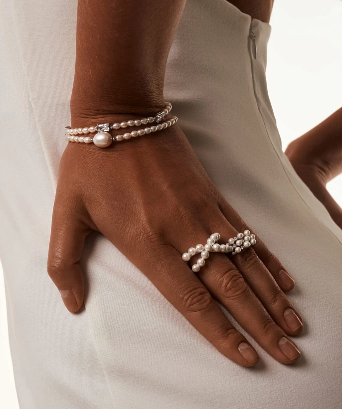 Серебряный браслет SICILIA из жемчуга