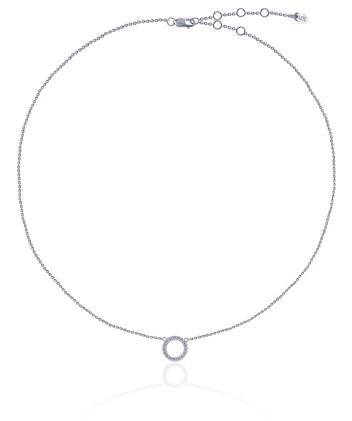 Серебряная подвеска в виде кольца с фианитами MIESTILO