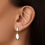 Позолоченные серьги-подвесы из серебра MIESTILO 