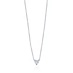 Серебряная подвеска с фианитом в огранке сердце MIESTILO 