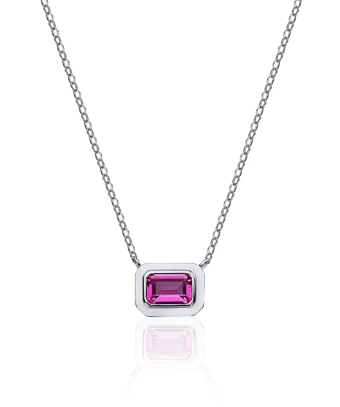 Серебряное колье с эмалью и корундом MIESTILO