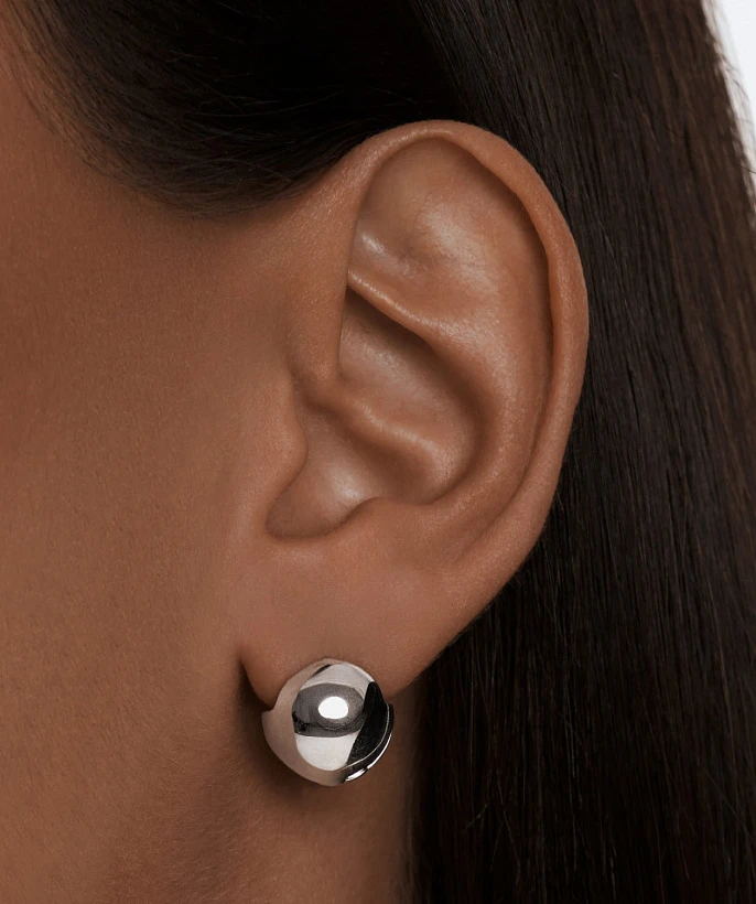 Серьги-шары из серебра