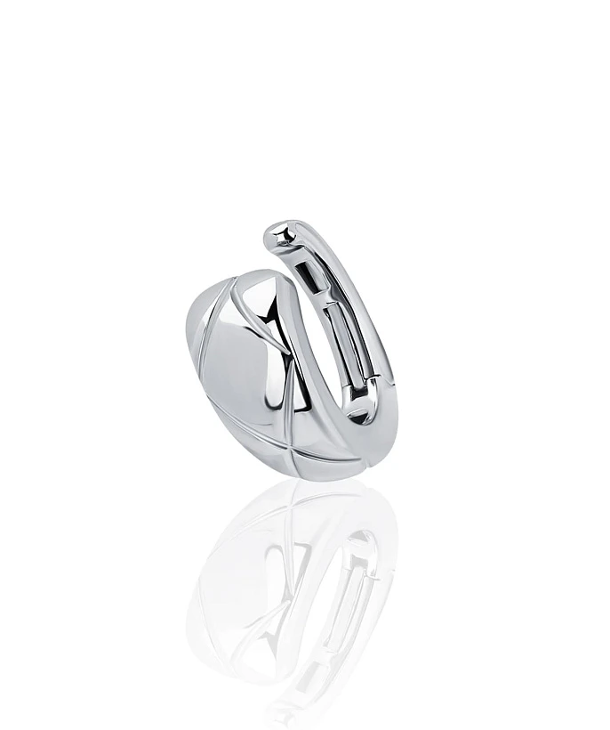 Фактурный кафф из серебра с открывающимся механизмом