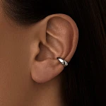 Серебряный кафф дутый без вставок MIESTILO