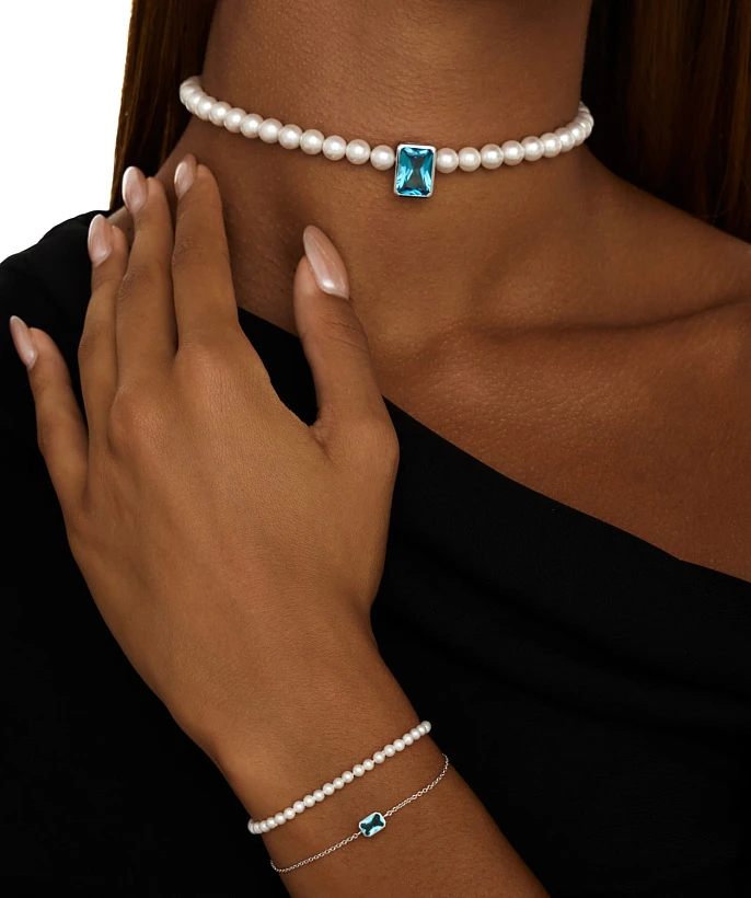 Браслет GALATEA из серебра с жемчугом