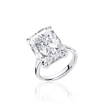 Коктейльное кольцо из серебра с фианитом Октагон