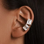 Серебряный крупный кафф A LA RUSSE с фианитами